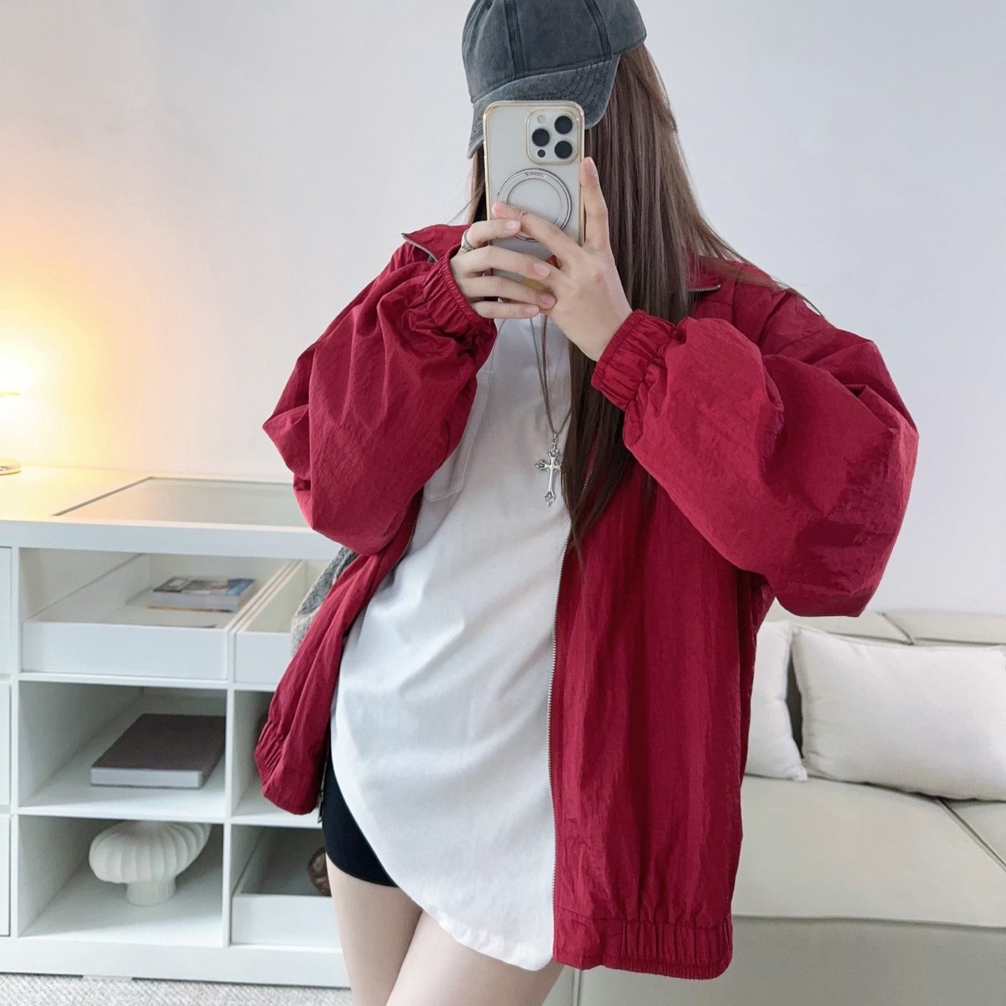 Ruby櫻桃紅夾克外套-25604