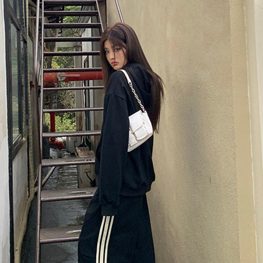 人像印花hiphop連帽衛衣-25657