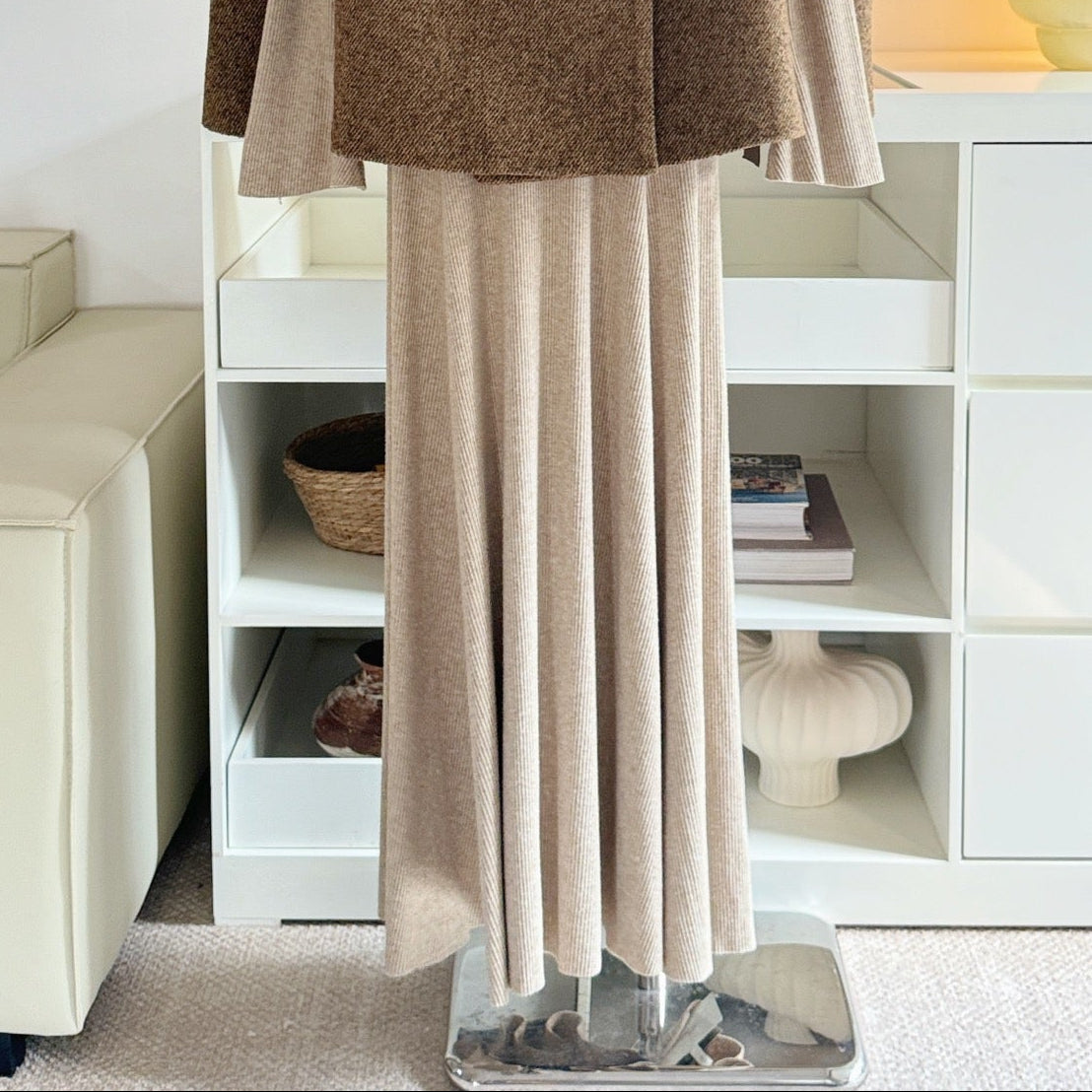 卡杏內搭加厚顯瘦針織長洋-25669