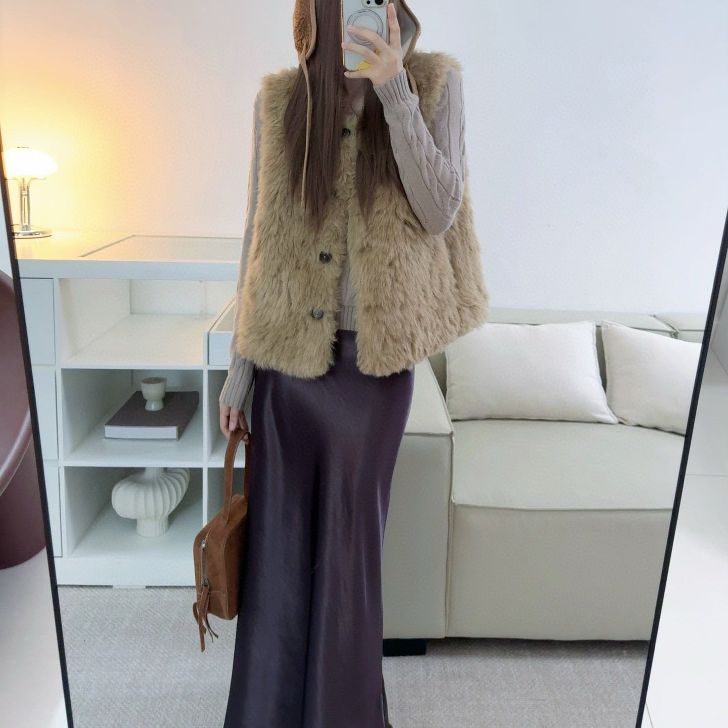 浣熊寶貝毛毛背心-25679