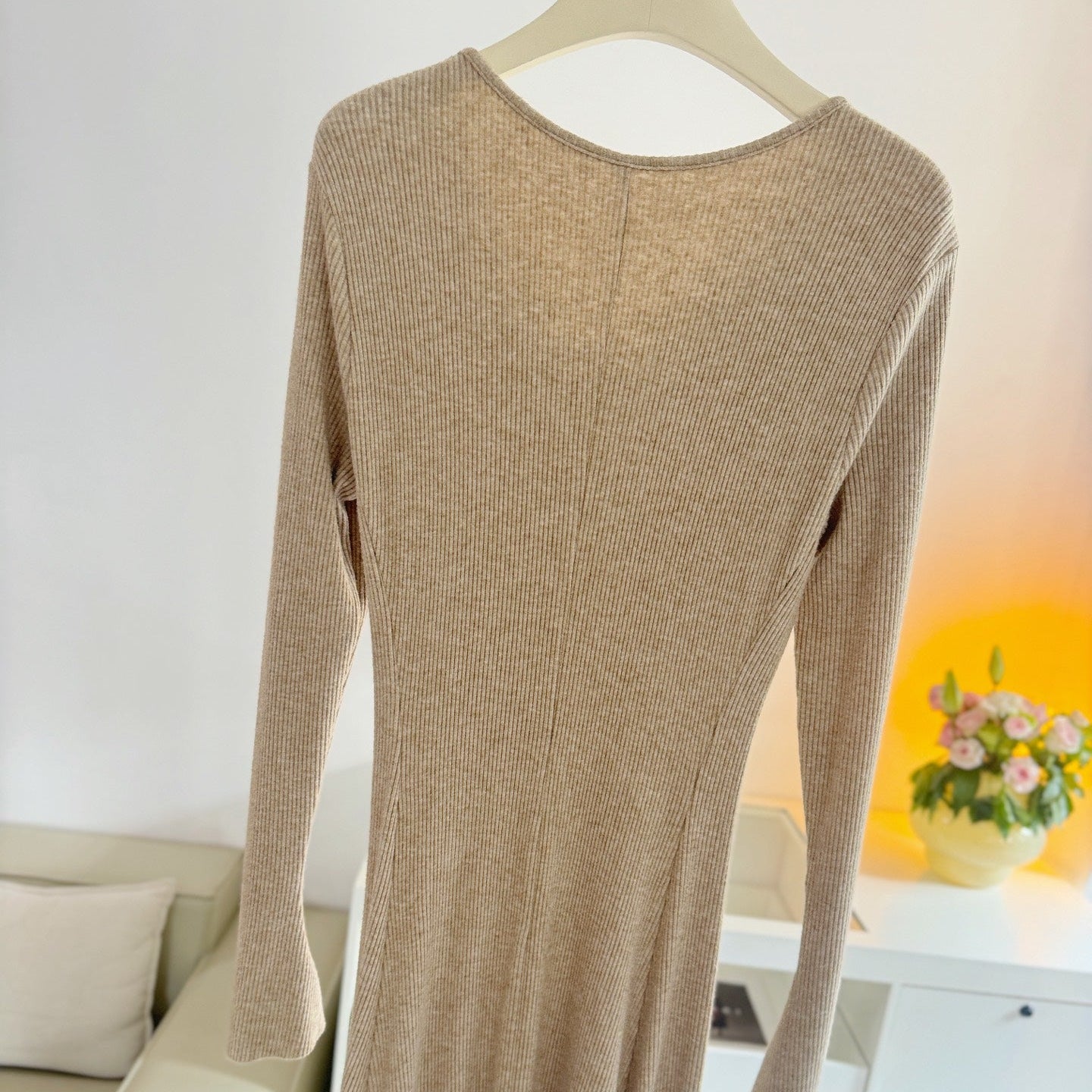 卡杏內搭加厚顯瘦針織長洋-25669