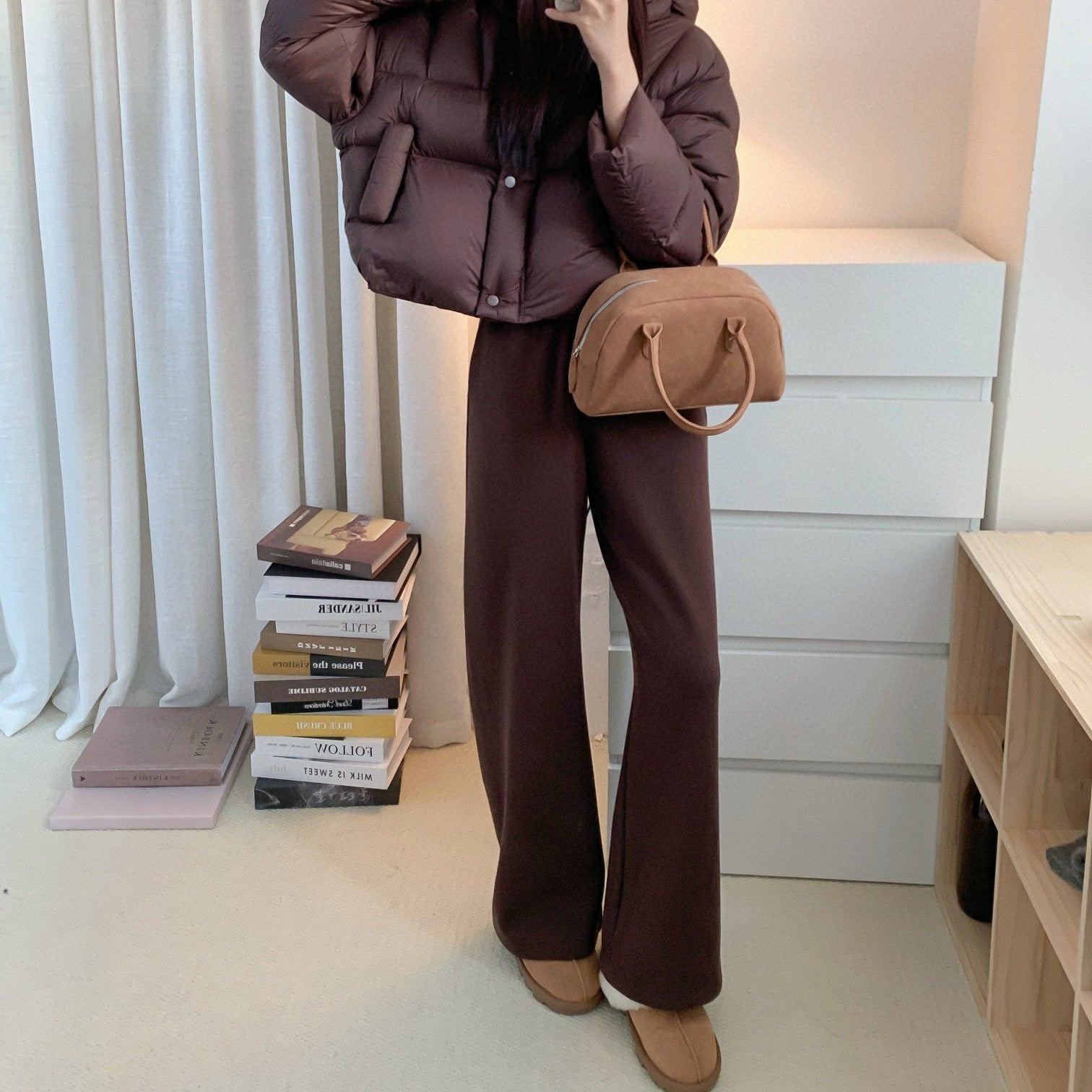 超好穿四色羊毛香蕉褲-25677