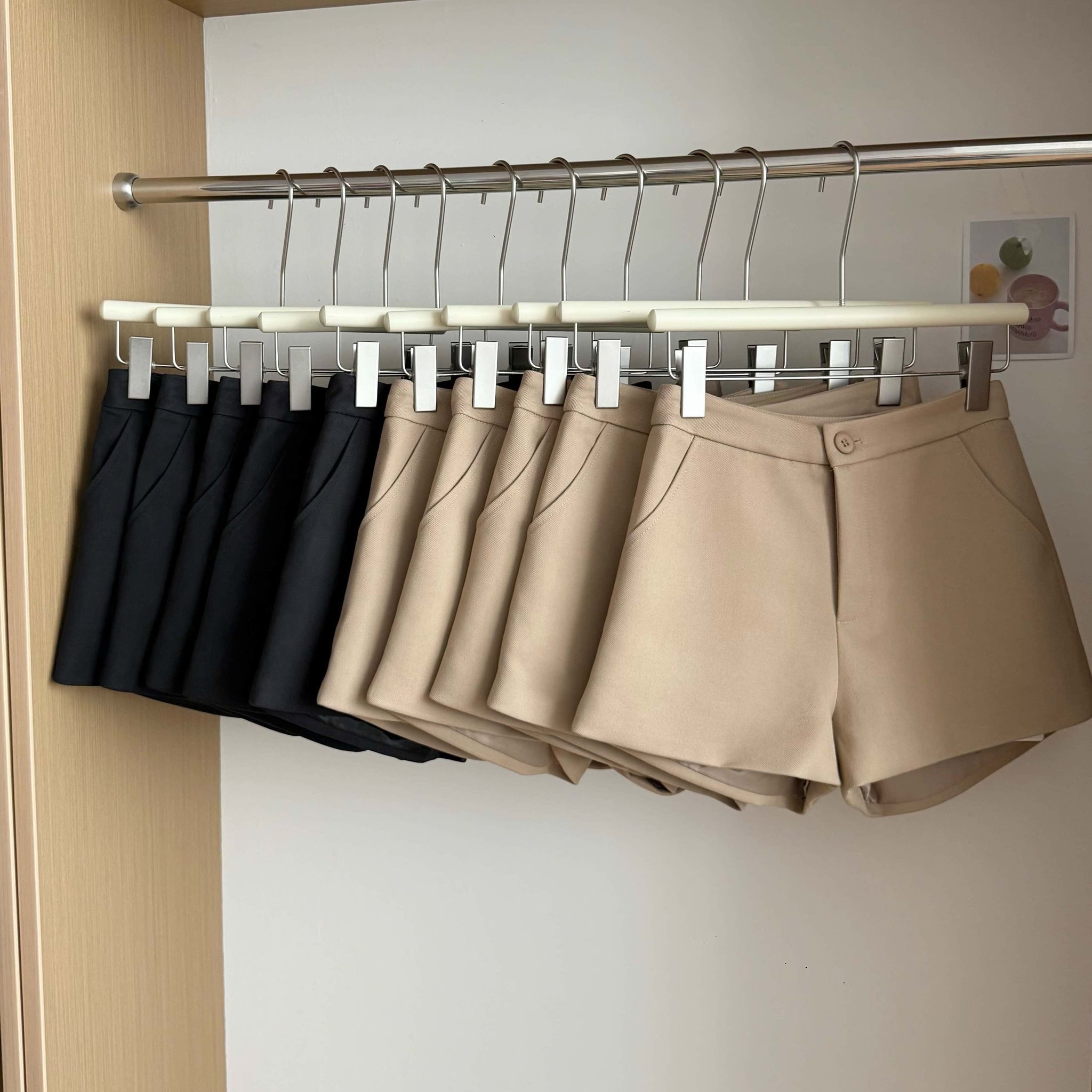湖畔小屋休閒高腰西裝短褲-25176