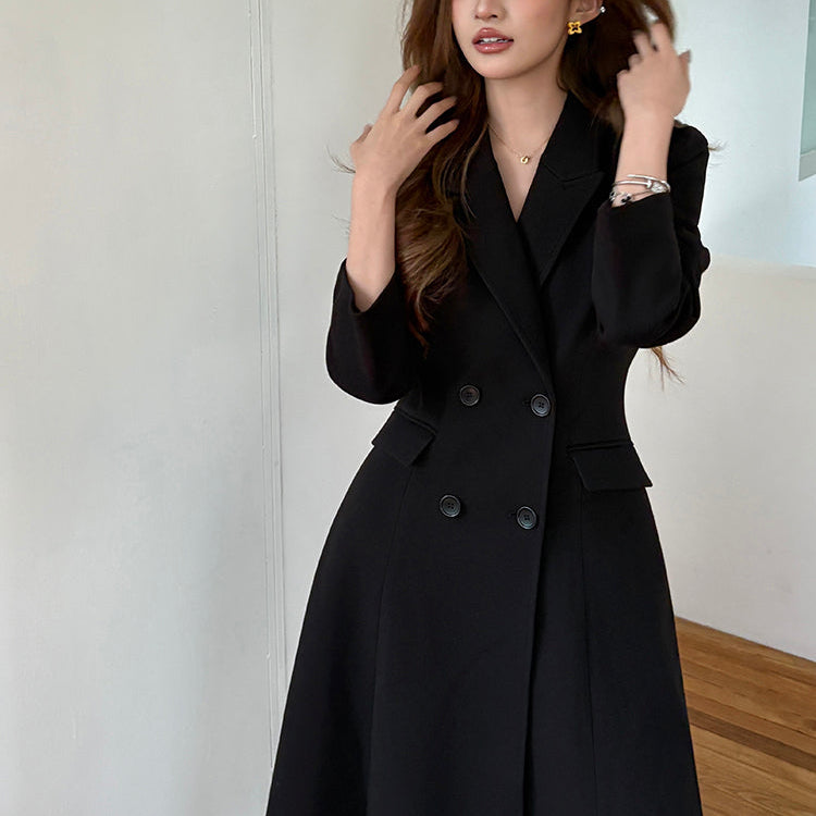 聯合國會議收腰長大衣-25632