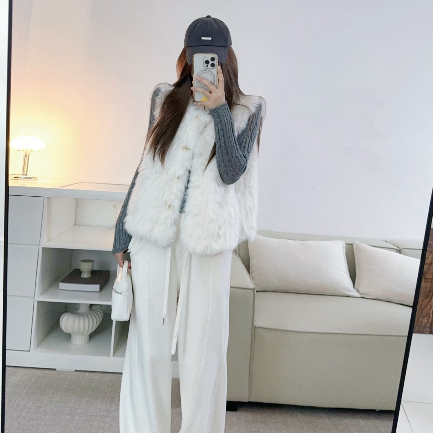 浣熊寶貝毛毛背心-25679