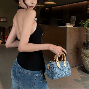 V領掛脖垂墜背心-25458
