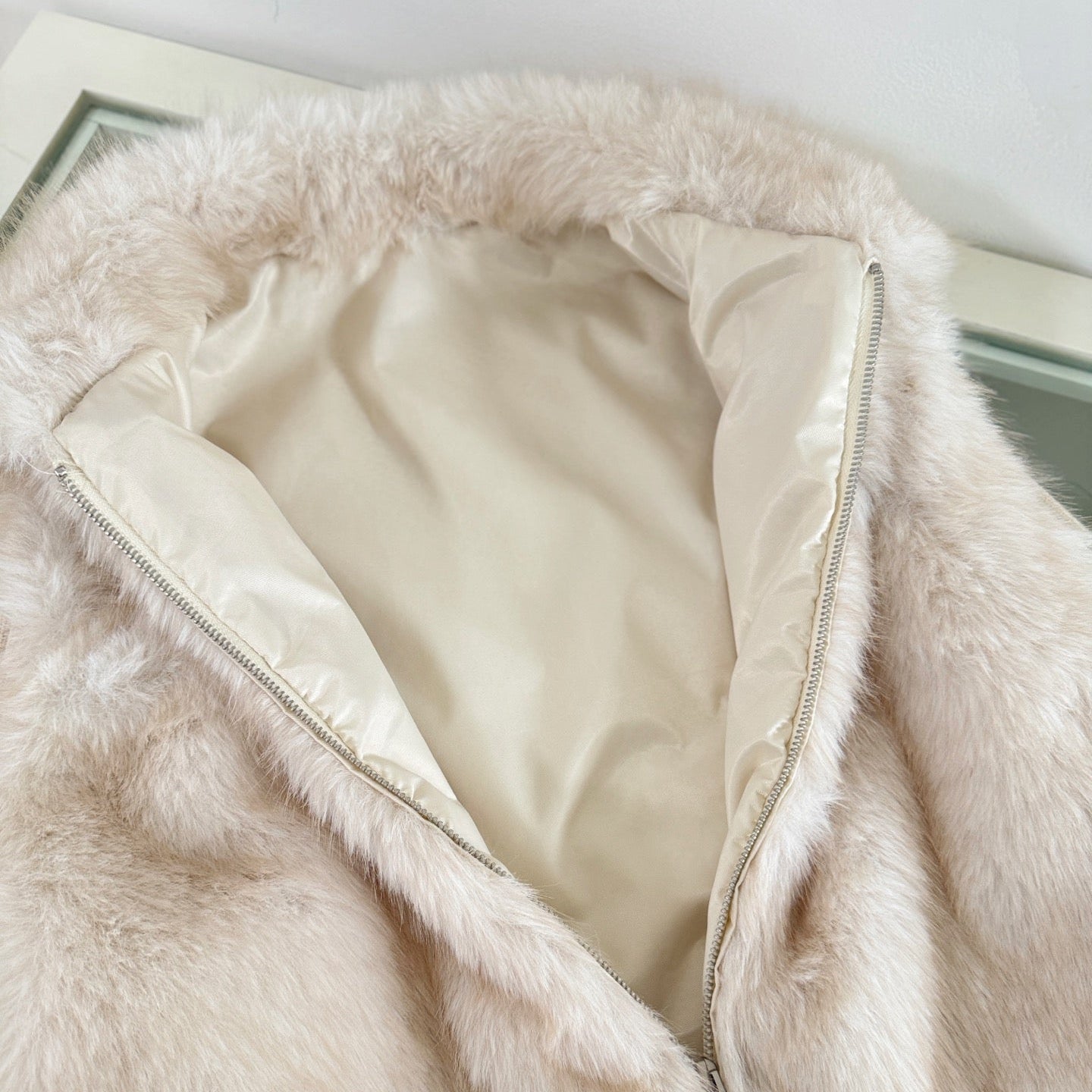 保暖禦寒顯瘦毛毛拼接針織外套-25678