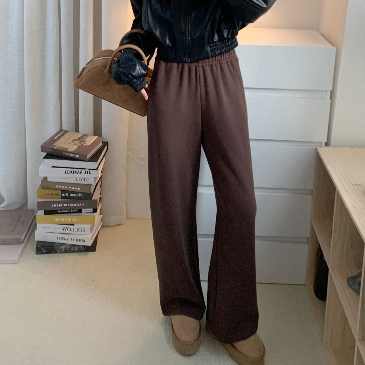 超好穿四色羊毛香蕉褲-25677