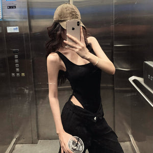 性感天后U領修身美背bratop連體衣-25465