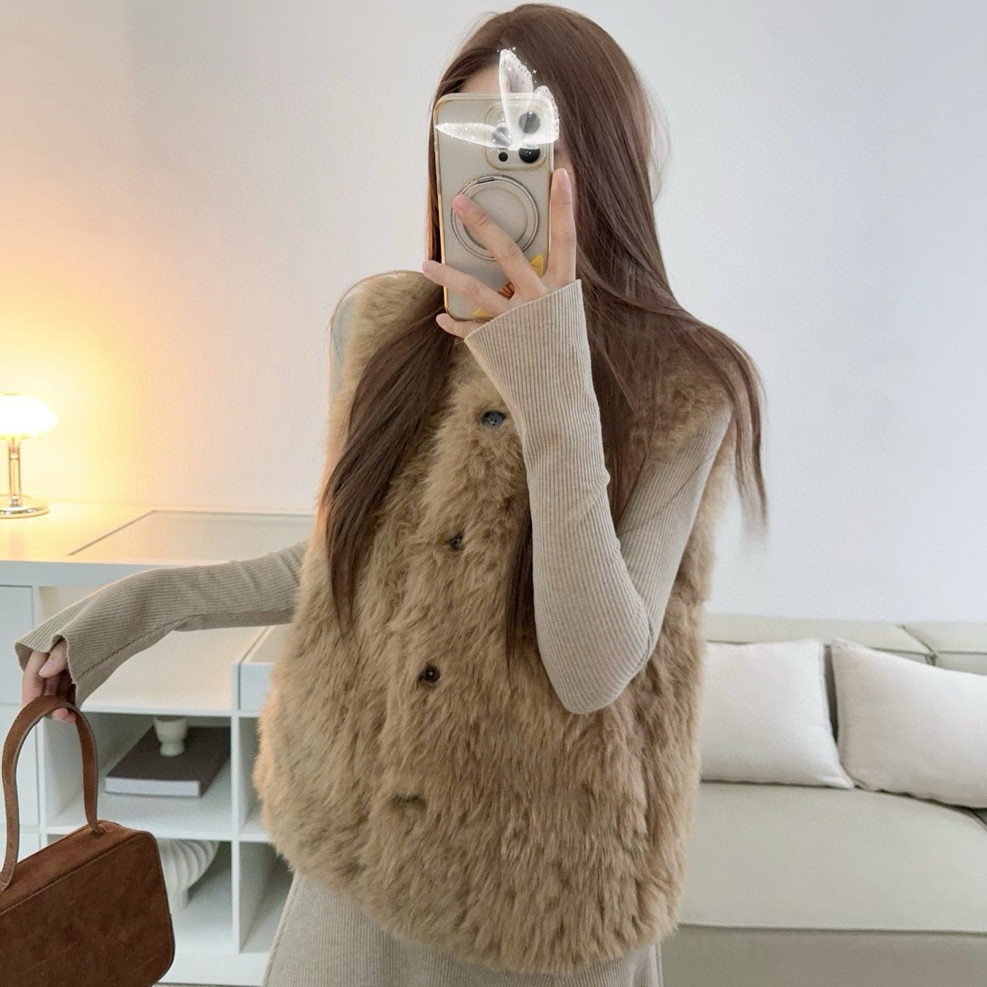 浣熊寶貝毛毛背心-25679