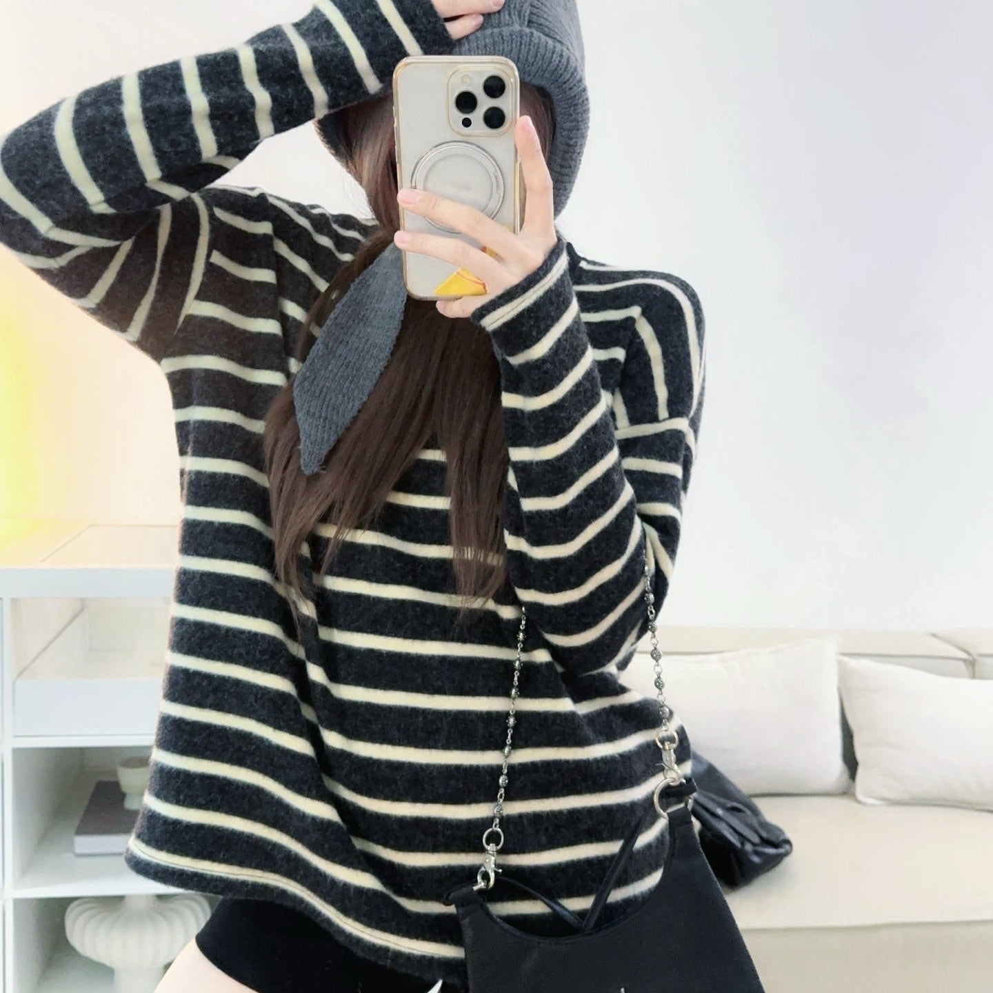 時光定格雙面毛絨衛衣-25672