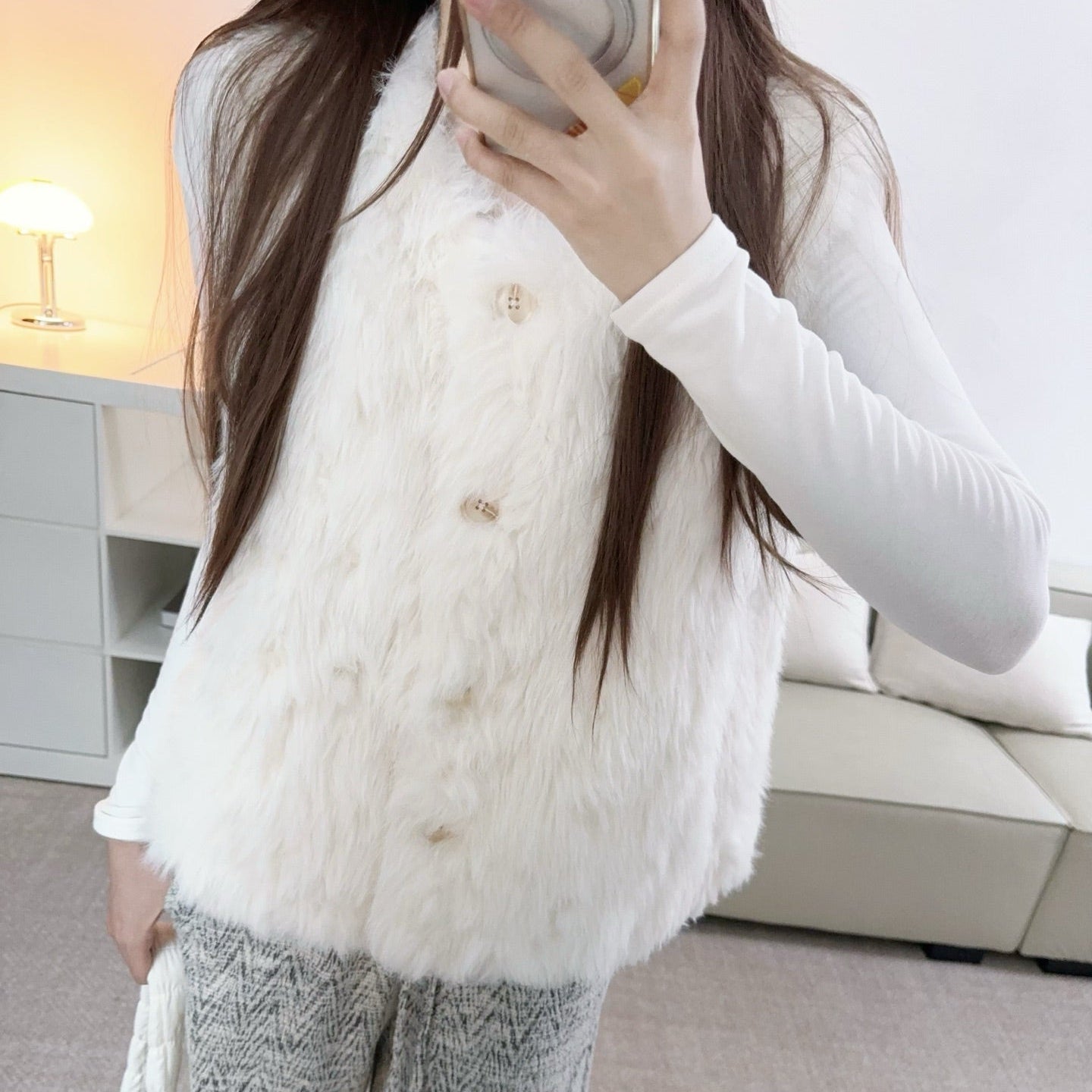 浣熊寶貝毛毛背心-25679