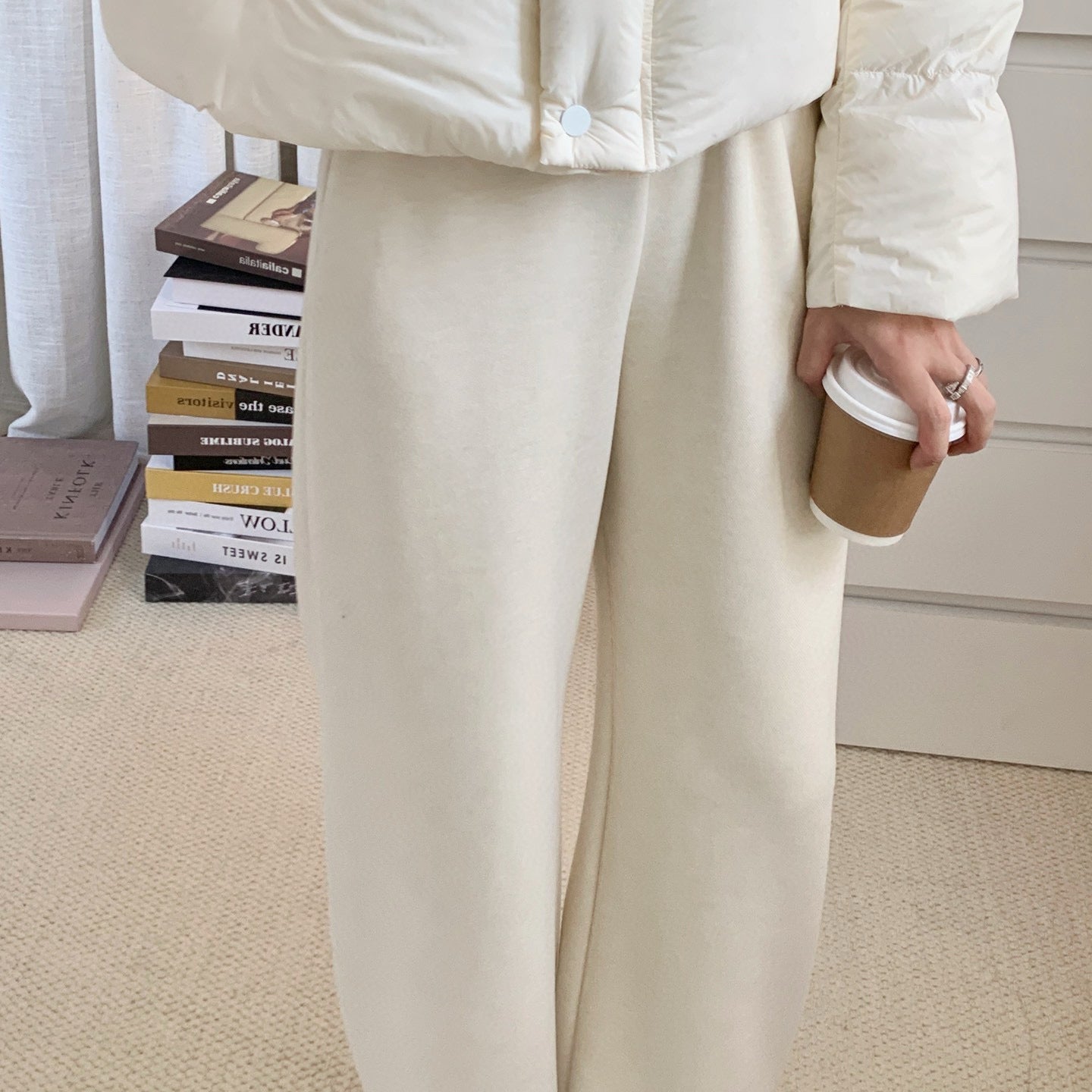 超好穿四色羊毛香蕉褲-25677