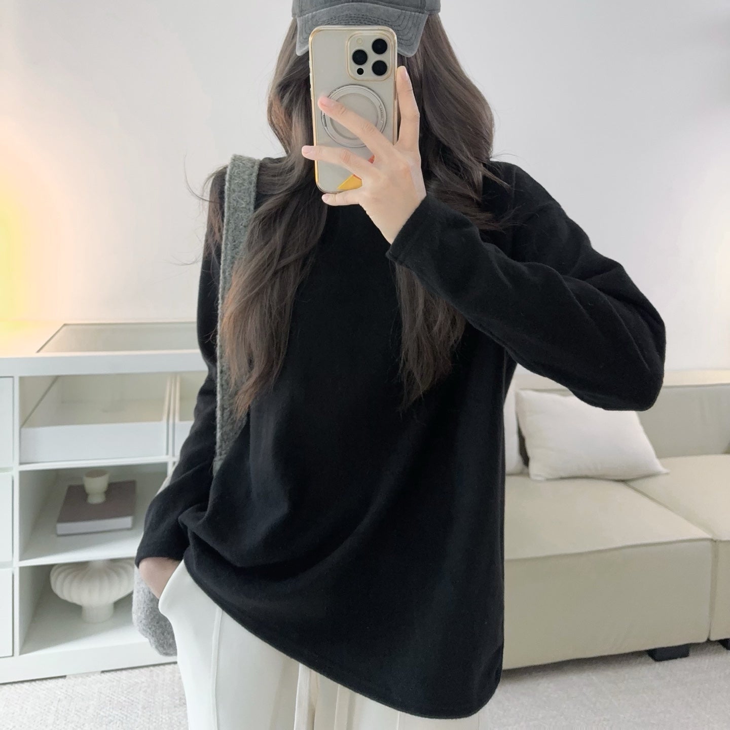 時光定格雙面毛絨衛衣-25672