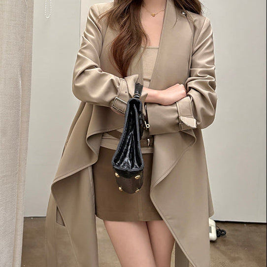 卡綠中低腰包臀裙-25681