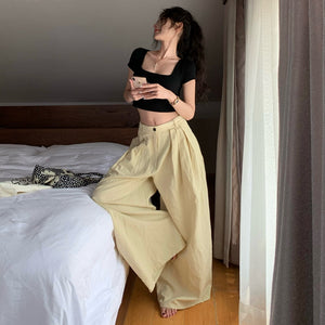 露背綁帶修身露臍短版bratop上衣-25457