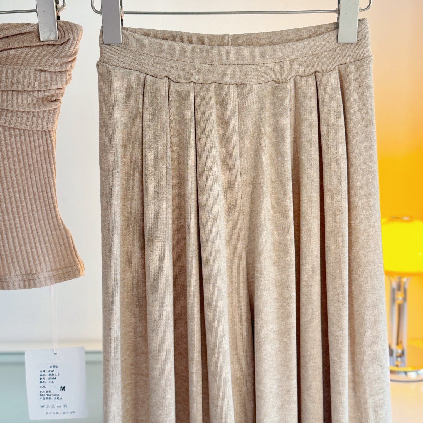 卡杏休閒鬆緊腰落地長褲-25667