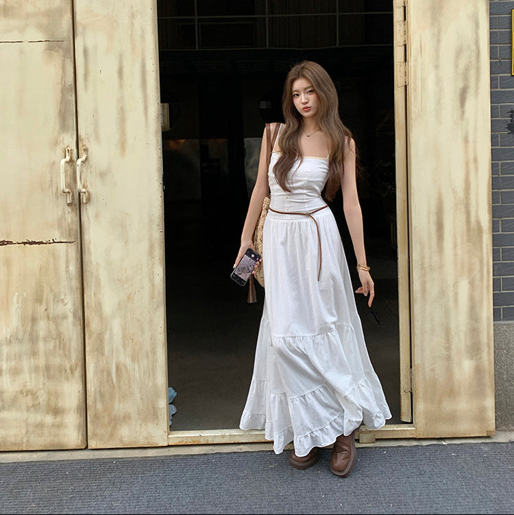 Prove your love純棉白色蛋糕大襬長洋-25245
