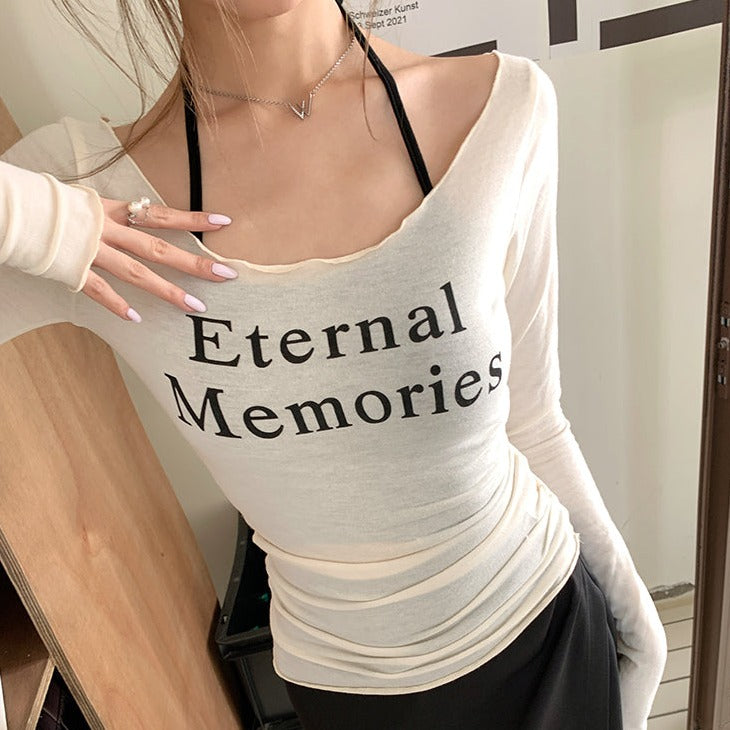 Eternal Memories露肩白T-23572