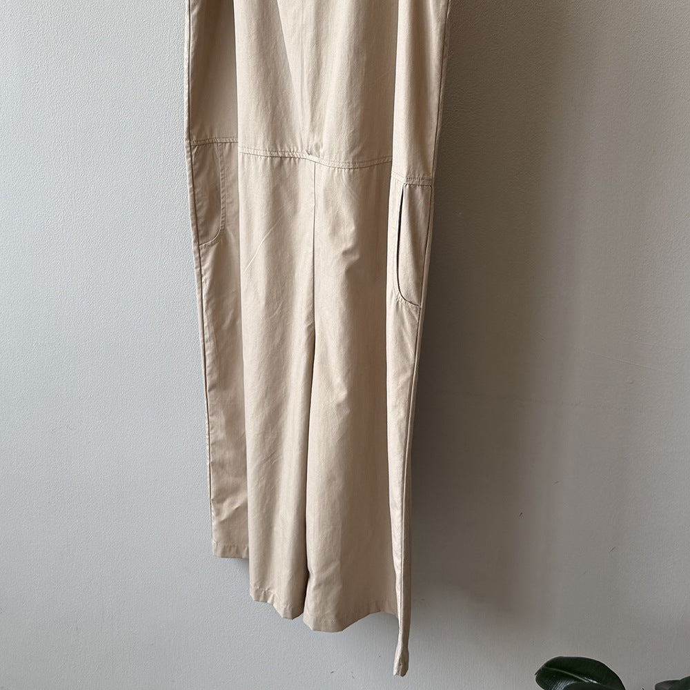 日系天絲棉工裝連身褲-25403