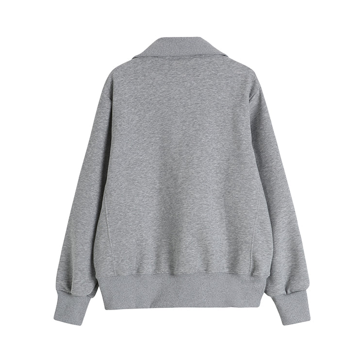 翻領Polo拉鍊衛衣-25661