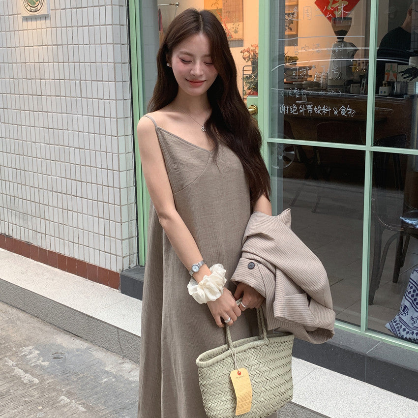 溫柔自在吊帶長洋-25344
