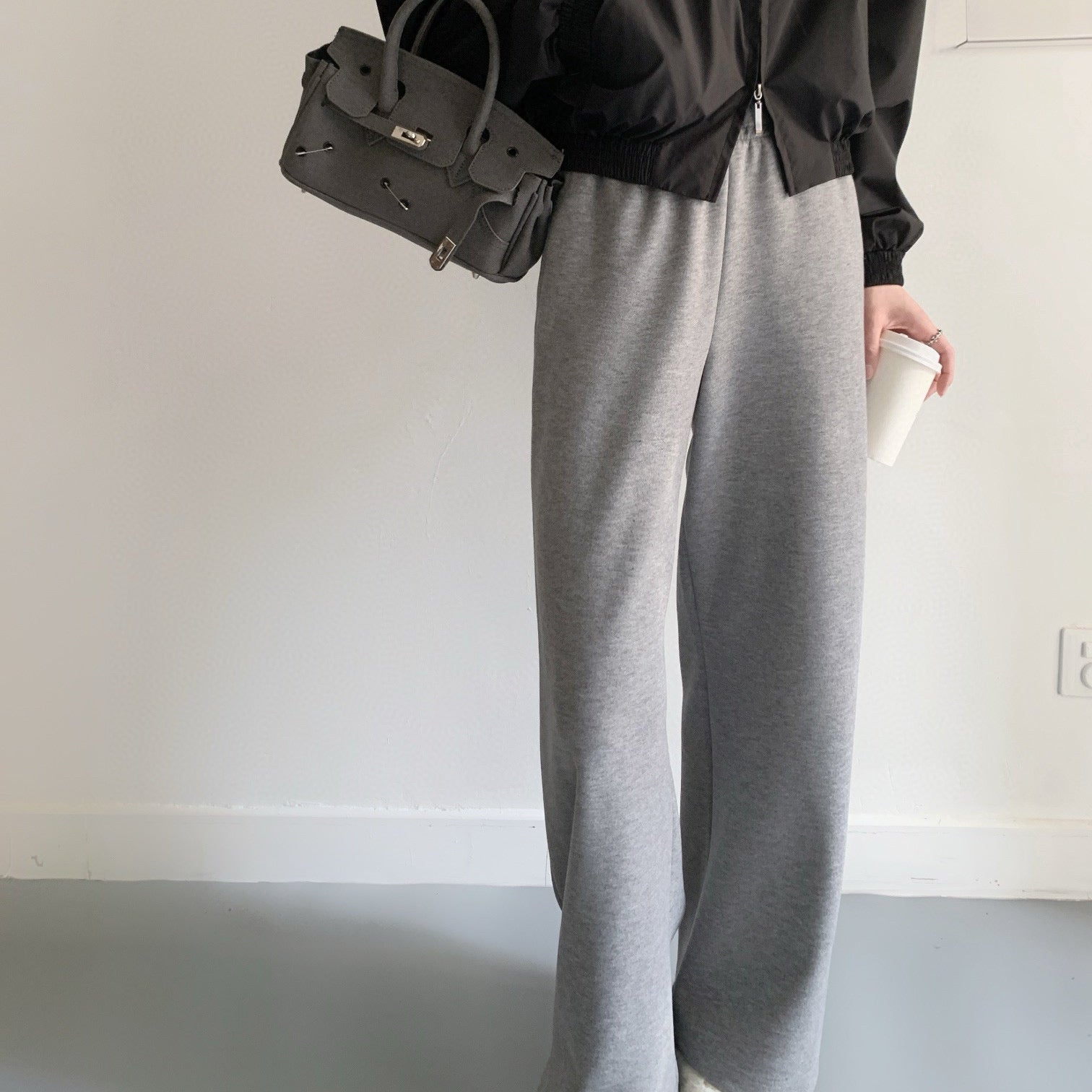 超好穿四色羊毛香蕉褲-25677