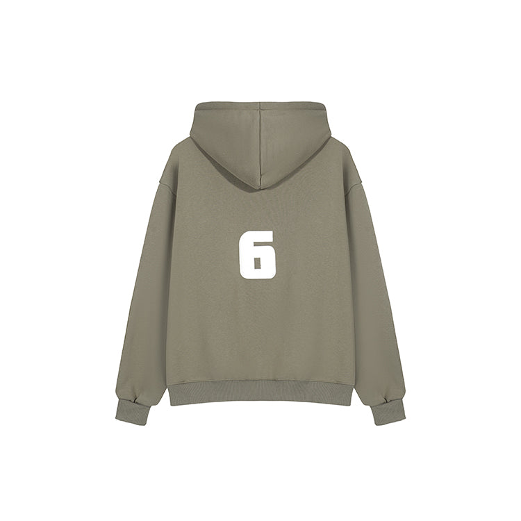 GOOD LUCK美式復古加絨連帽衛衣-25629