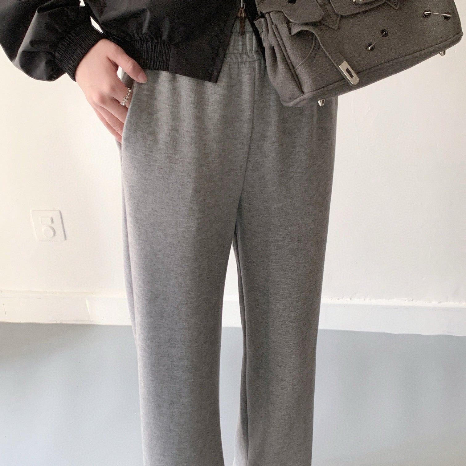 超好穿四色羊毛香蕉褲-25677