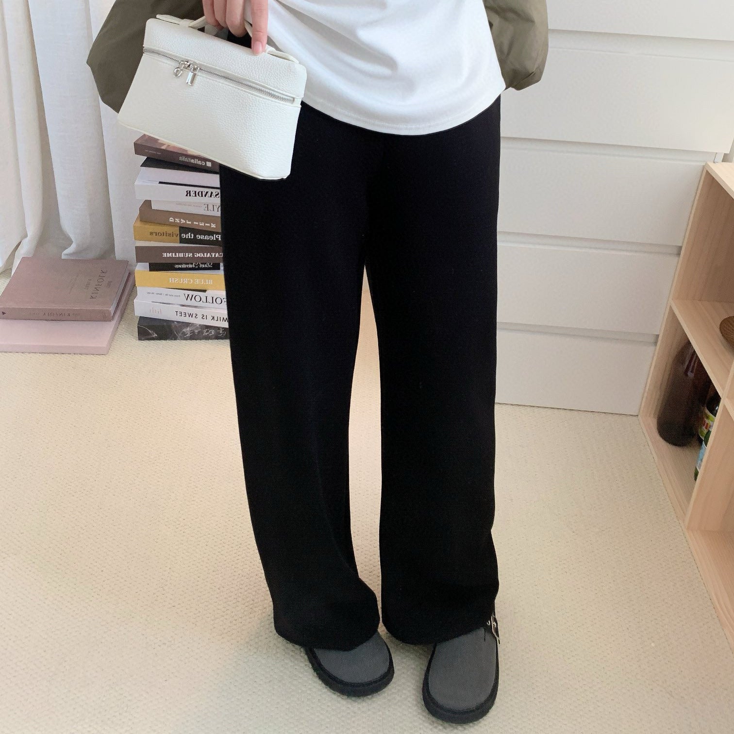 超好穿四色羊毛香蕉褲-25677