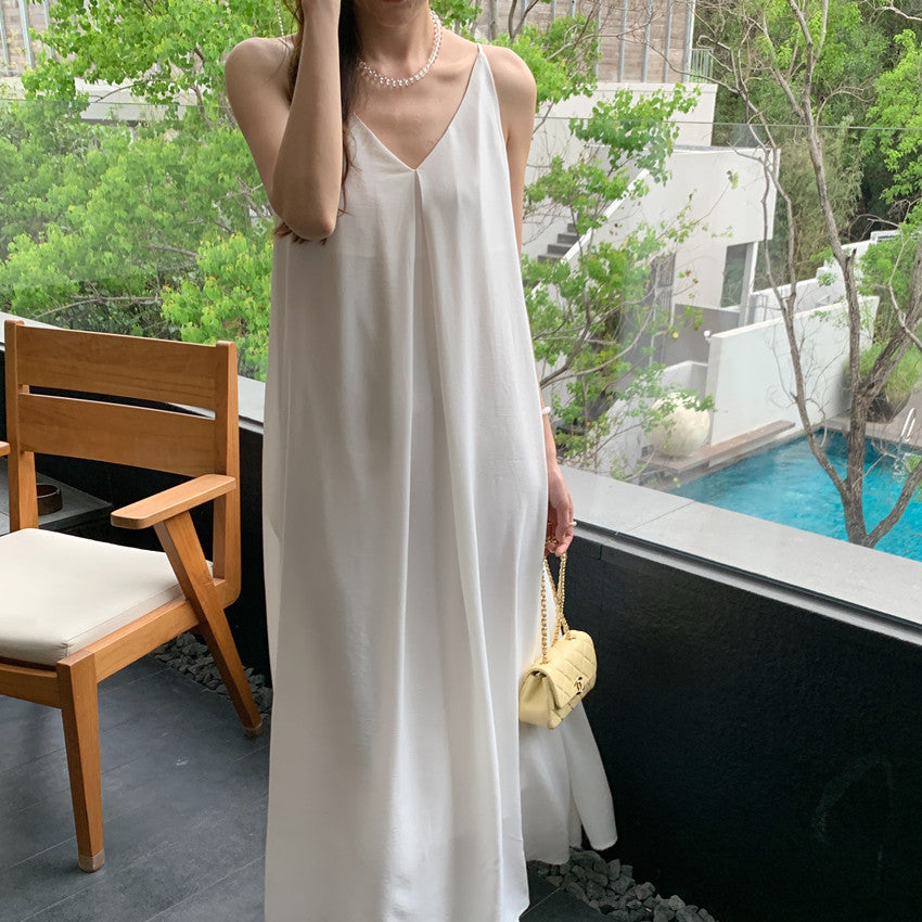 愛妮島度假V領細肩長洋-25352