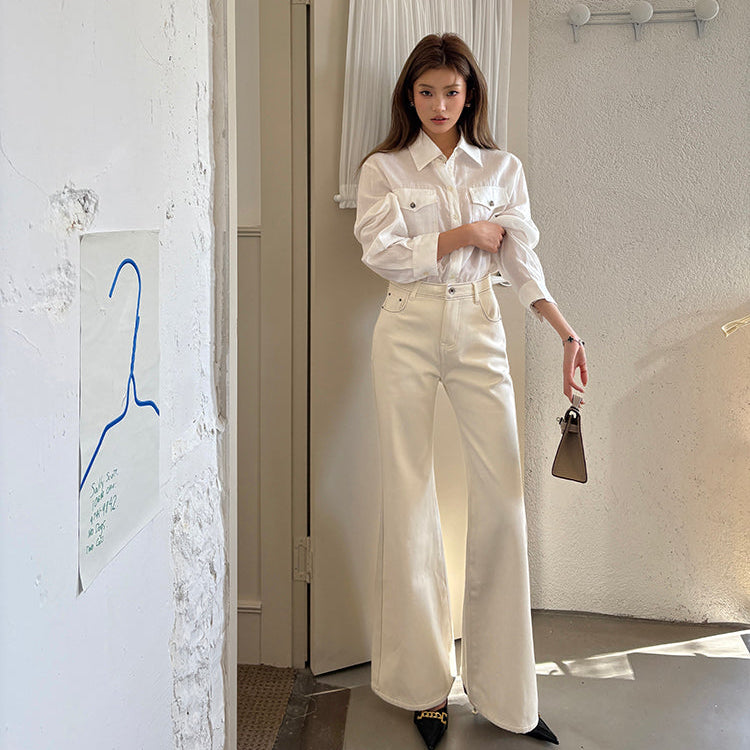 小暖爐內裡絨微喇牛仔褲-25647