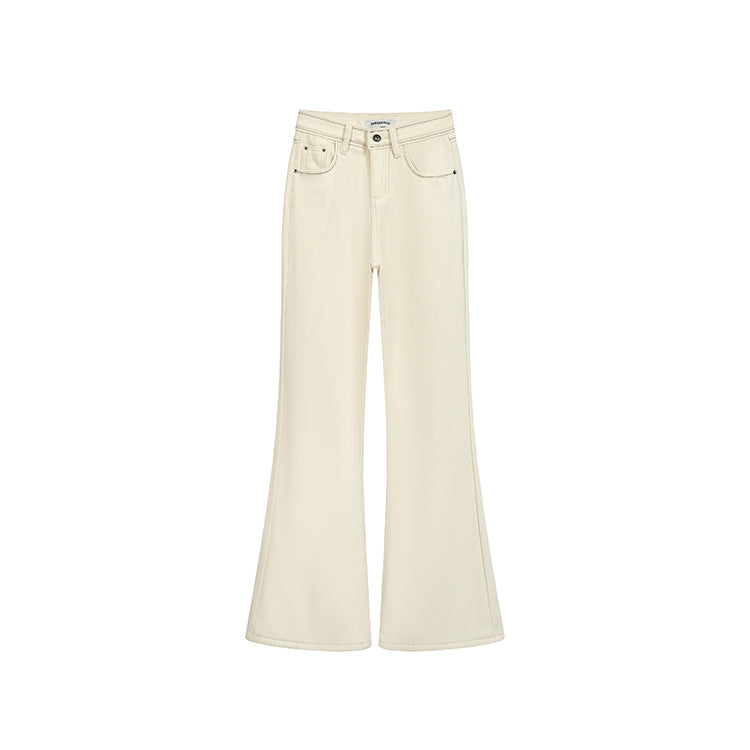 小暖爐內裡絨微喇牛仔褲-25647