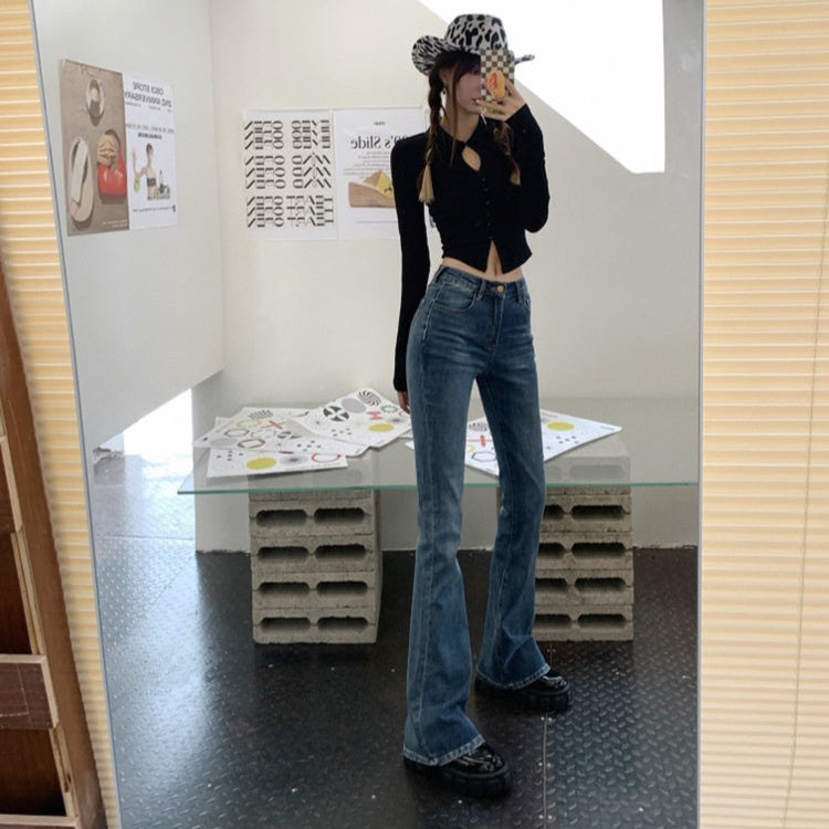 歐美辣妹珍珠扣短上衣-25571