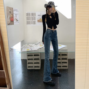 歐美辣妹珍珠扣短上衣-25571