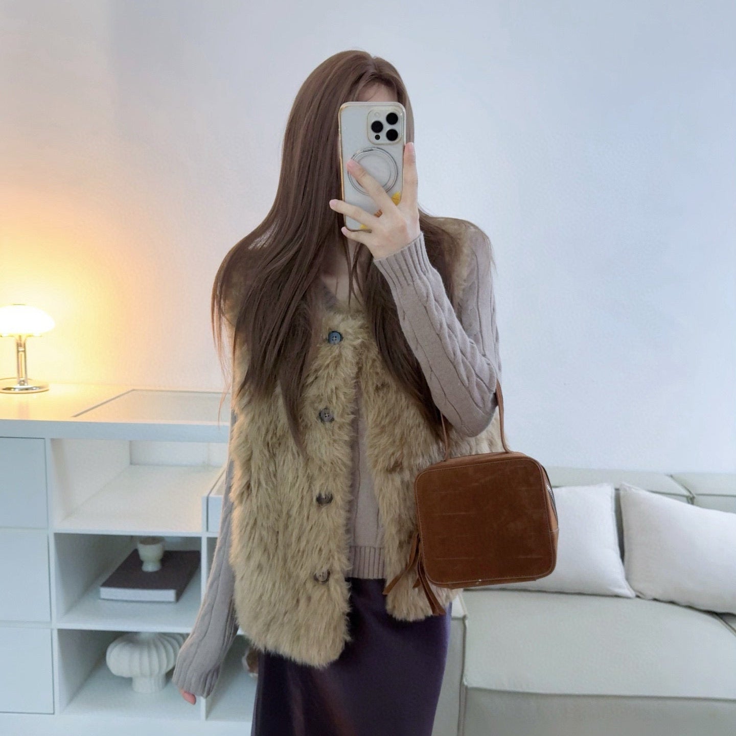 浣熊寶貝毛毛背心-25679