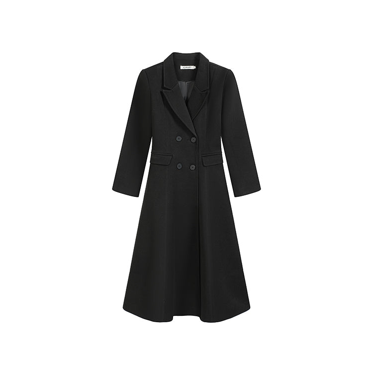 聯合國會議收腰長大衣-25632