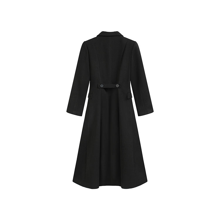 聯合國會議收腰長大衣-25632