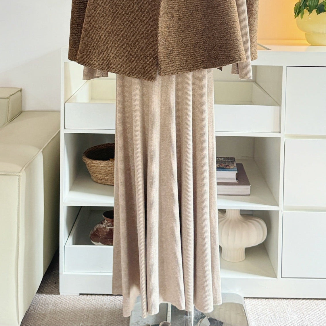 卡杏內搭加厚顯瘦針織長洋-25669