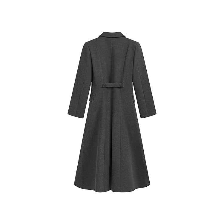 聯合國會議收腰長大衣-25632