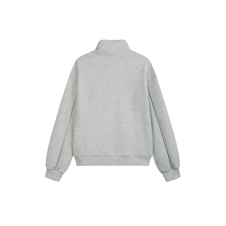 寬鬆廓形立領半拉鏈衛衣-25631