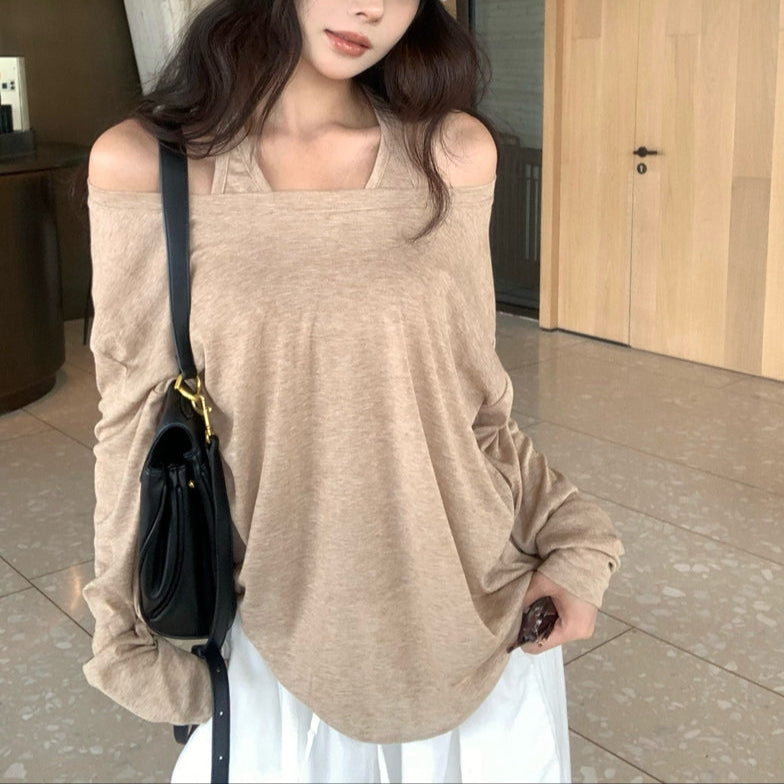 薄款罩衫吊帶背心套裝-25478