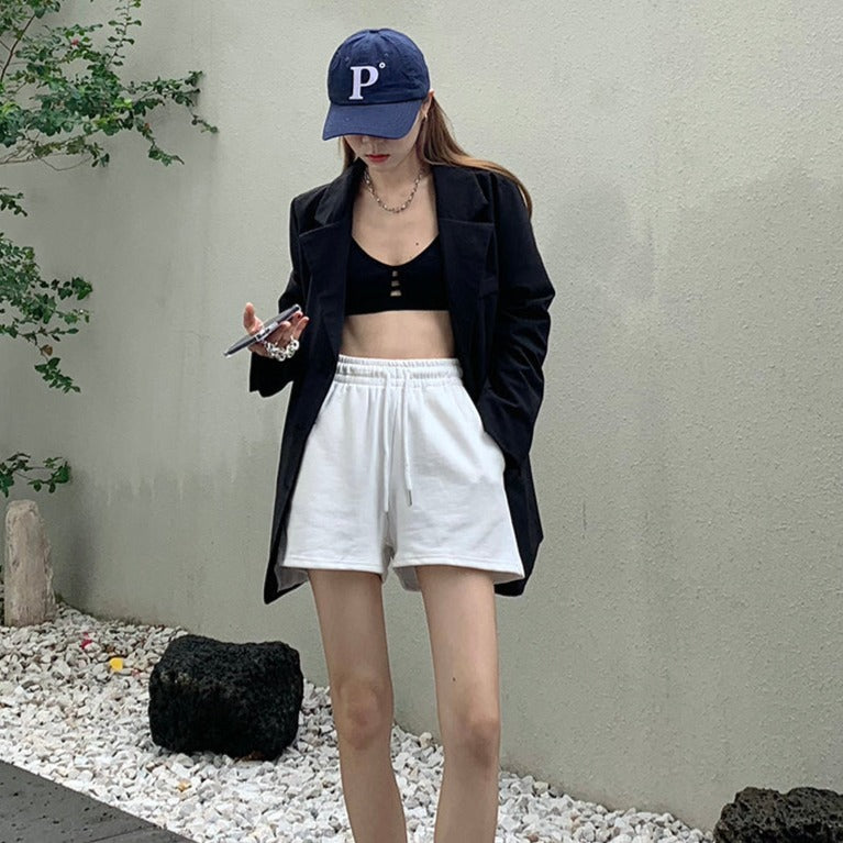 運動辣妹棉質短褲-22187