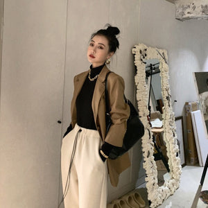 英倫情人深褐質感西裝外套-22264