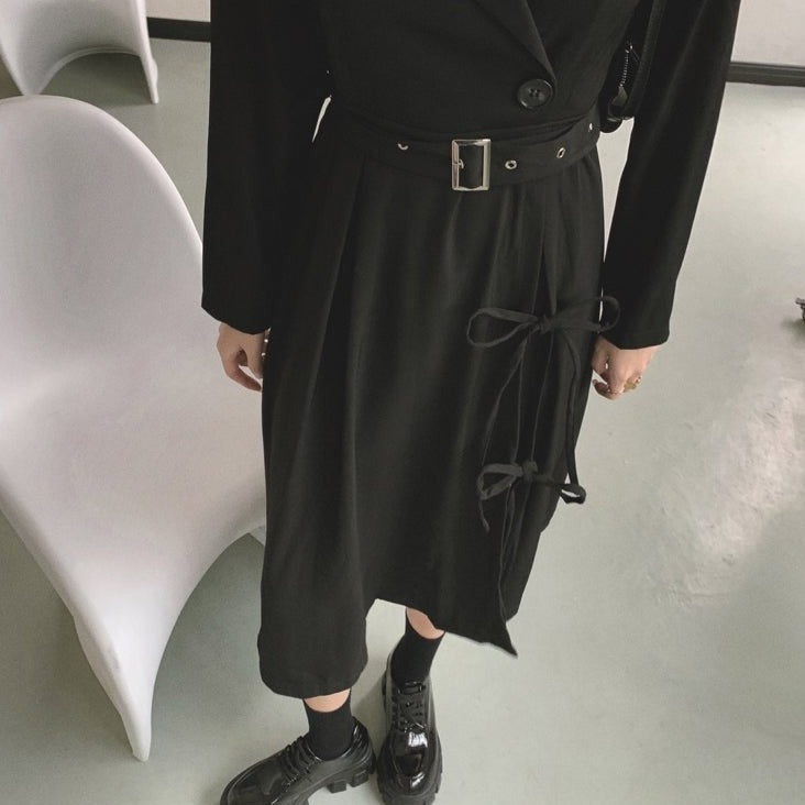 聖女魔咒西裝式高開衩長洋-22019